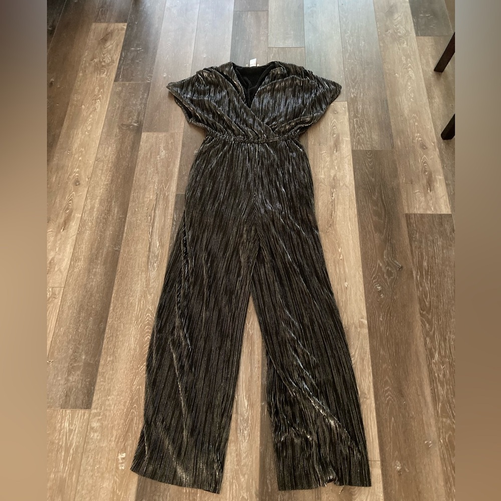 See and Be Seen medium black shimmer jumpsuit